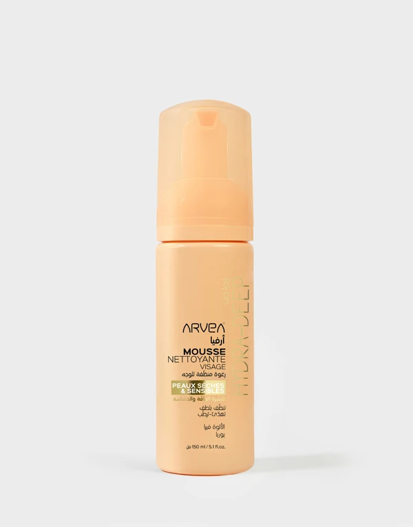 Mousse nettoyante visage Hydra-Deep, peaux sèches et sensibles